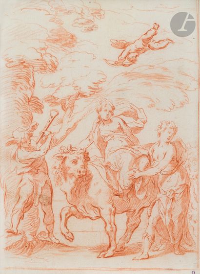 null 18th century FRENCH SCHOOL
The Abduction of Europa 
Sanguine.
(Small stains...