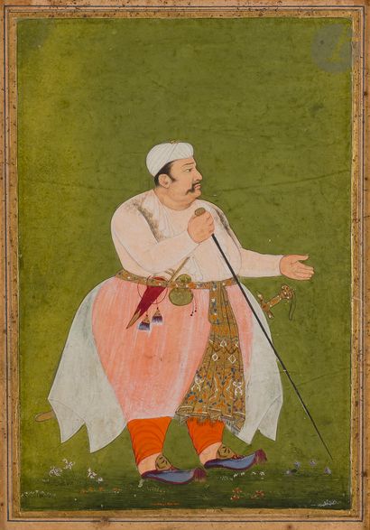 null Portrait du raja Udai Singh de Marwar, Inde du Nord, Rajasthan, Jodhpur, XVIIIe...
