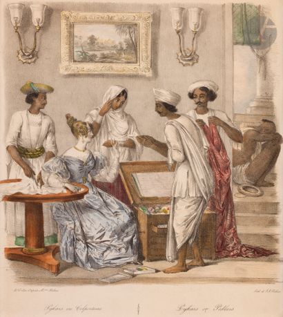 null J. J. BELNOS, Pykars ou colporteurs - Pykars or Pedlars, XIXe siècle 
Lithographie...