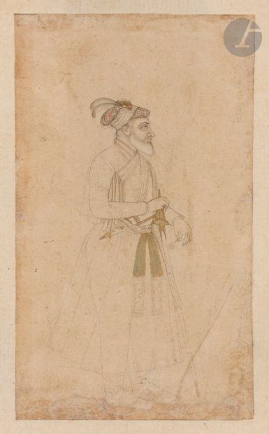null Portrait esquissé de l’Empereur Aurangzeb, Inde moghole, début XIXe siècle
Dessin...