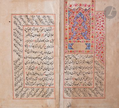 null Poèmes de Sa’adi, Inde, Cachemire, probablement XVIIe - XVIIIe siècle 
Manuscrit...