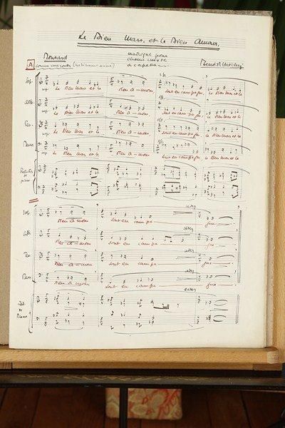 Jacques BENOIST-MÉCHIN (1901-1983) Manuscrit musical autographe signé, Le Dieu Mars,...