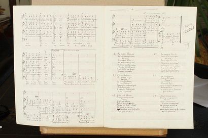 Joseph CANTELOUBE (1879-1957) Manuscrit musical autographe signé, 5 Chants paysans...