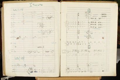 Marius CONSTANT (1925-2004) Manuscrit musical autographe signé, Musique de Concert...