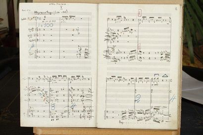 Marius CONSTANT Manuscrit musical autographe signé, Quatre Études de Concert pour...
