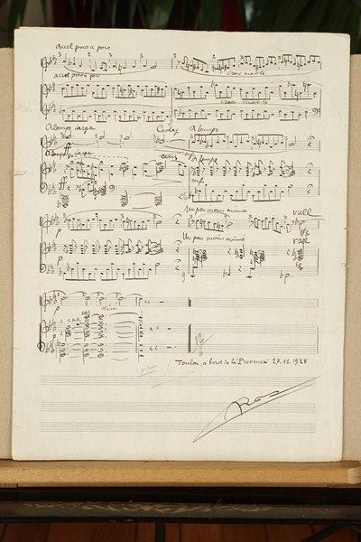 Jean CRAS (1879-1932) Manuscrit musical autographe signé, Vocalise-étude, Valse à...