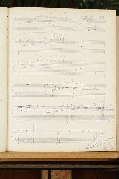 Léon DELAFOSSE (1874-1951) 5 manuscrits musicaux autographes signés, pour piano ;...