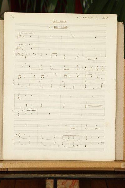 Georges AURIC Manuscrit musical autographe signé, Trois Caprices de Théodore de Banville,...