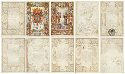 ESPAGNE Carta Ejecutoria de Hidalguia ou lettres de noblesse, Madrid 20 janvier 1676;...