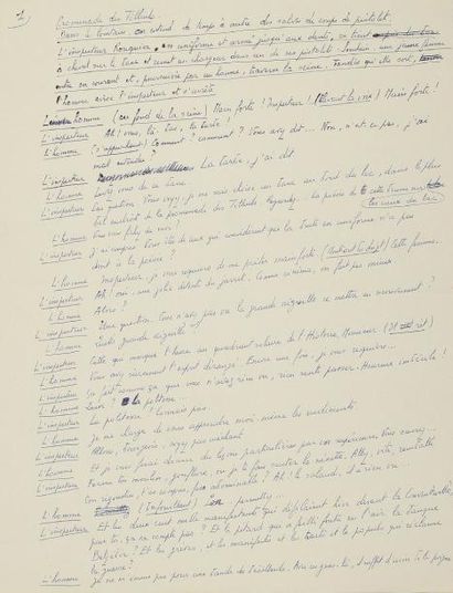 Marcel AYMÉ (1902-1967) Manuscrit autographe, et tapuscrit avec corrections autographes,...