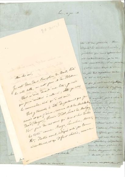 Jules BERGER DE XIVREY (1801-1863) Historien et bibliothécaire. 15 L.A.S. et 2 L.A.,...