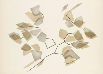 André BEAUDIN (1895-1979) Composition, 1966 Lithographie. Signée et datée en bas...