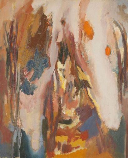 Robert LAPOUJADE (1921-1993) Composition abstraite. Huile sur toile. Signée et datée...