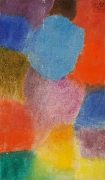Antal BIRO (1907-1990) Composition abstraite, 1968 Huile sur toile. Signée et datée...