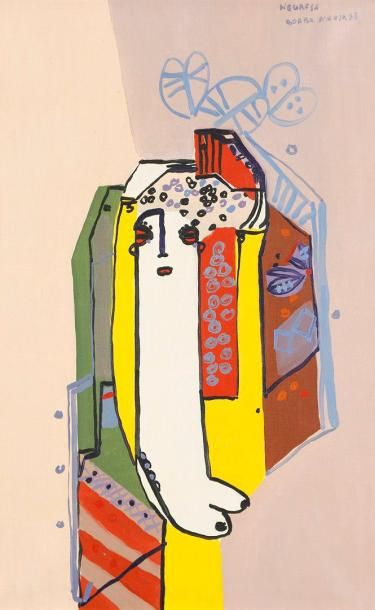 Nafir BOABA (XXe siècle) Negresa, 1983 Acrylique sur toile. Signée, datée 83 et tirée...