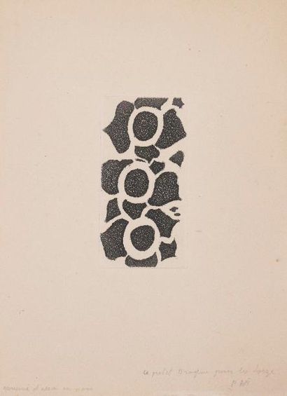 Georges Braque (1882-1963) [Composition, motifs floraux]. Aquatinte. 50 x 100. Vallier...