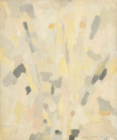 Elizabeth ADAMS (XXe siècle) Composition abstraite n°8, 1958 Huile sur toile. Signée...
