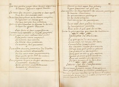 null MANUSCRIT. Receüil (sic) de Vers choisis 1695. S.l., 1695. - Manuscrit in-18...