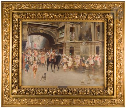 null Charles Edouard DELORT (1841-1895)
The return of the magazine
Canvas
Signed...