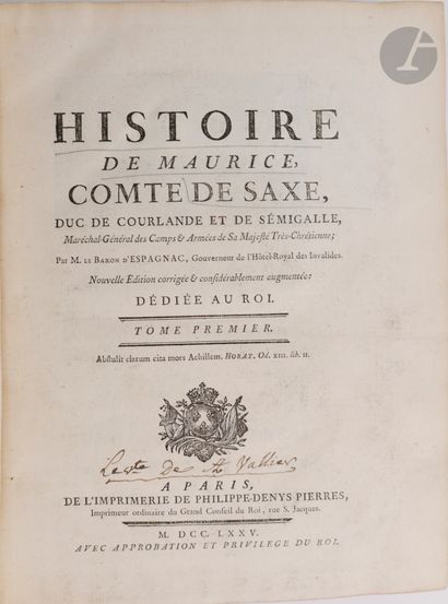 null ESPAGNAC (Jean Baptiste Joseph d'Amarzit de Sahuguet, chevalier d').
Histoire...