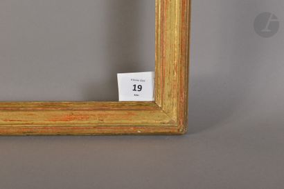 null Baguette en chêne mouluré et doré de modèle PEPIN. Époque Louis XVI. 53,7 x 67,2 cm...