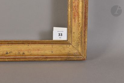null Gorge en bois mouluré et doré. Début du XIXe siècle. 42,5 x 56 cm - Profil :...