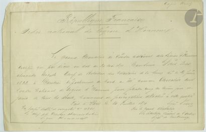 null [CHÂTEAU DE LA MUETTE - GUERRE DES COMMUNES]
25 lettres et documents, 1848-1871...