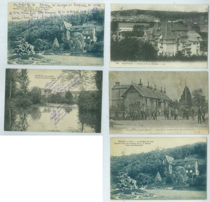 null [HENRI DE ROTHSCHILD]
5 handwritten photographic postcards representing the...