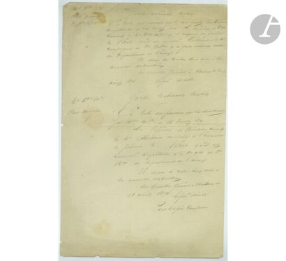 null [CHATEAU DE LA MUETTE - WAR OF THE COMMUNES]
25 letters and documents, 1848-1871;...