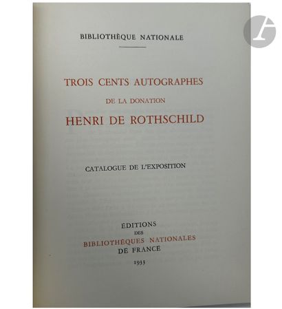 null [HENRI DE ROTHSCHILD - COLLECTOR]
[ROTHSCHILD (Henri de)].
Set of works and...
