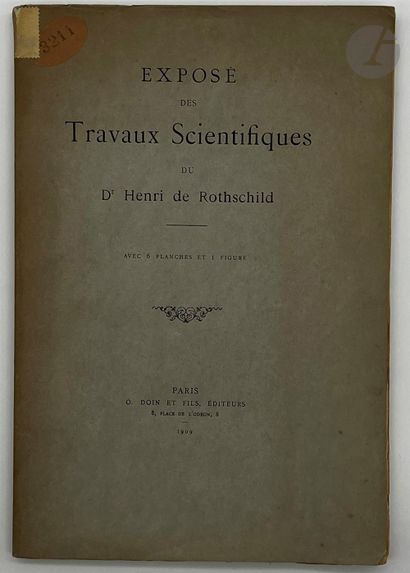 null [HENRI DE ROTHSCHILD - MÉDECIN]
ROTHSCHILD (Henri de).
Traité d’hygiène et de...