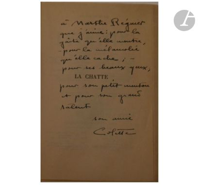 null [HENRI DE ROTHSCHILD AND MARTHE RÉGNIER]
COLETTE.
The Pussy. Novel.
Paris: Bernard...