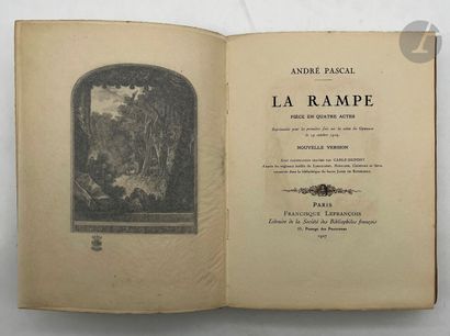 null [HENRI DE ROTHSCHILD -THEATRE]
ROTHSCHILD (Henri de).
La Rampe. Play in four...