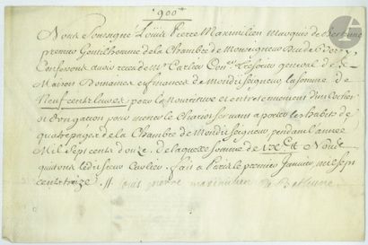 null [CASTLE OF LA MUETTE]
Louis-Pierre-Maximilien, marquis de BÉTHUNE (1685-1761)...