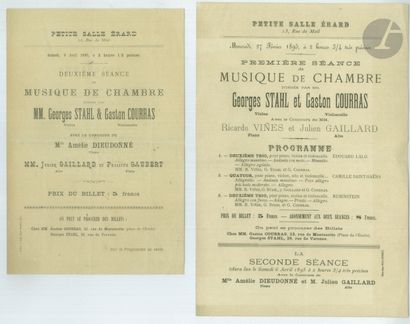 null [CHÂTEAU DE LA MUETTE]
Manufacture ÉRARD. 3 imprimés, 1868-1895.
Prospectus...