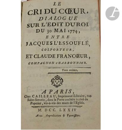 [CHÂTEAU DE LA MUETTE]
[LOUIS XVI].
Le Cri...
