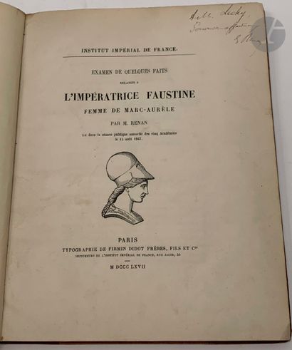 null RENAN (Ernest).
Examen de quelques faits relatifs à l’impératrice Faustine femme...