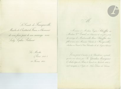 null [CHÂTEAU DE LA MUETTE]
Famille ÉRARD et descendance. 8 documents, 1864-1914.
3...