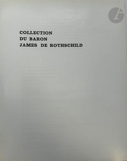 null [HENRI DE ROTHSCHILD - COLLECTOR]
ROTHSCHILD.
Set of catalogs of the collections...