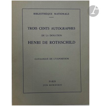 null [HENRI DE ROTHSCHILD - COLLECTIONNEUR]
[ROTHSCHILD (Henri de)].
Ensemble d’ouvrages...