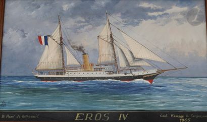 null [HENRI DE ROTHSCHILD - EROS IV]
ÉCOLE DU XXe SIÈCLE
Eros IV, yacht du baron...