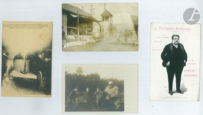 null [HENRI DE ROTHSCHILD]
5 cartes postales photographiques représentant le baron...