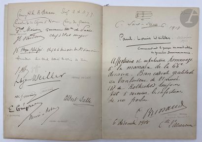 null [ROTHSCHILD FAMILY]
AUTOGRAPH ALBUM. 30 signatures from the guestbook of the...