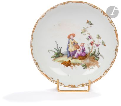 FURSTENBERG
Porcelain saucer with Chinese...