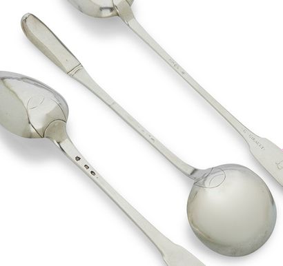 null BESANCON 1787 - 1788
Ladle in silver model uniplat, the spatula finished by...