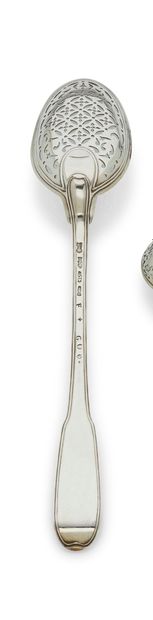 null SAUMUR 1754 - 1755
Olive spoon in silver, net model, spoon bordered and double...