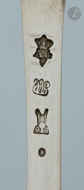 null LE PUY-EN-VELAY 1786
Stew spoon in silver model uniplat engraved on the spatula...