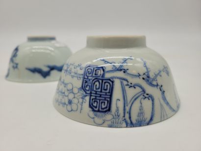 2 bols en porcelaine, Chine, XXe siècle
A...