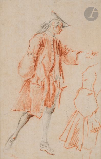null Jacques-André PORTAIL (Brest, 1695 - Versailles, 1759)
Homme debout tourné vers...