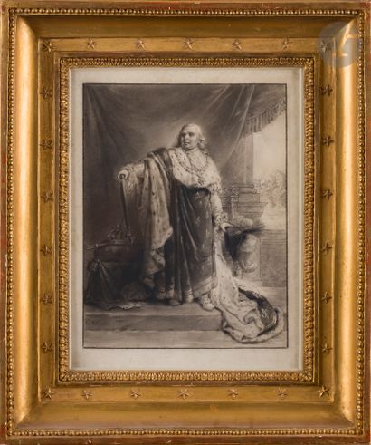 null Anne-Louis GIRODET-TRIOSON 
(Montargis, 1767 - Paris, 1824) 
Louis XVIII, 1815
Crayon...